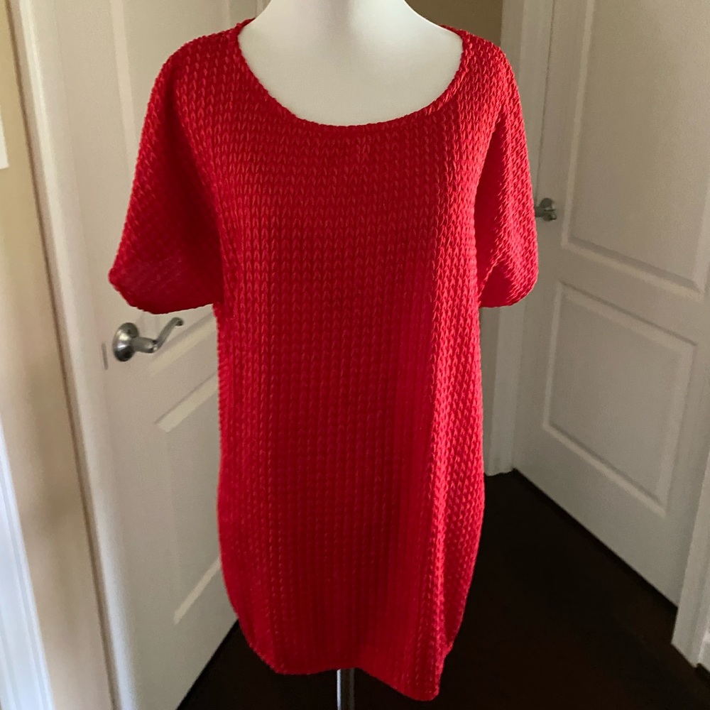 Gorgeous red knit top, vintage size 18W ❤️